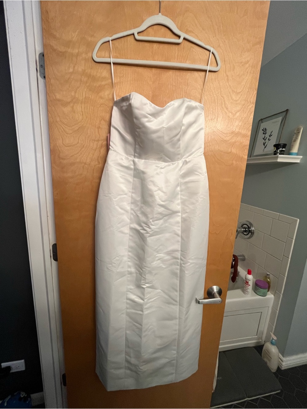 Anthropologie Strapless White Wedding Dress